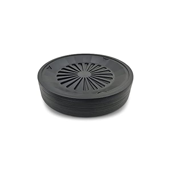 Sedmoon Papieren Plaat Houders 24 Pack 10 "Heavy Duty Plastic Papier Plaat Houder (Zwart)